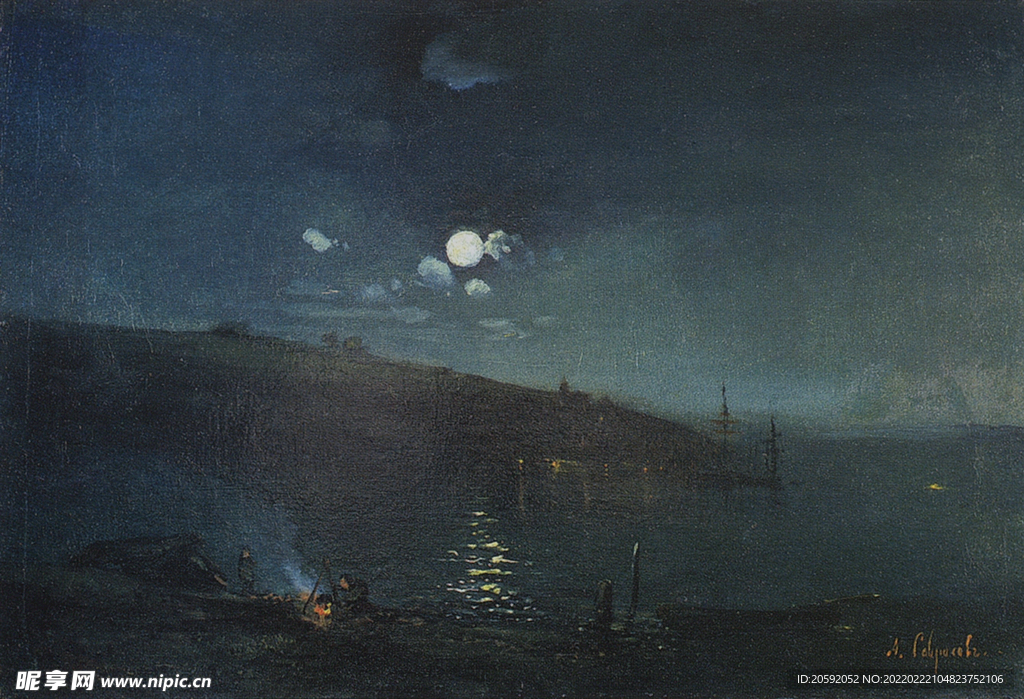 油画  