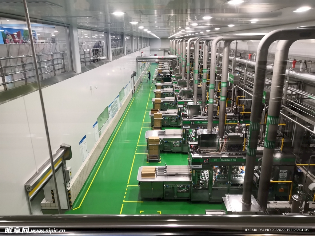 牛奶工厂牛奶生产车间