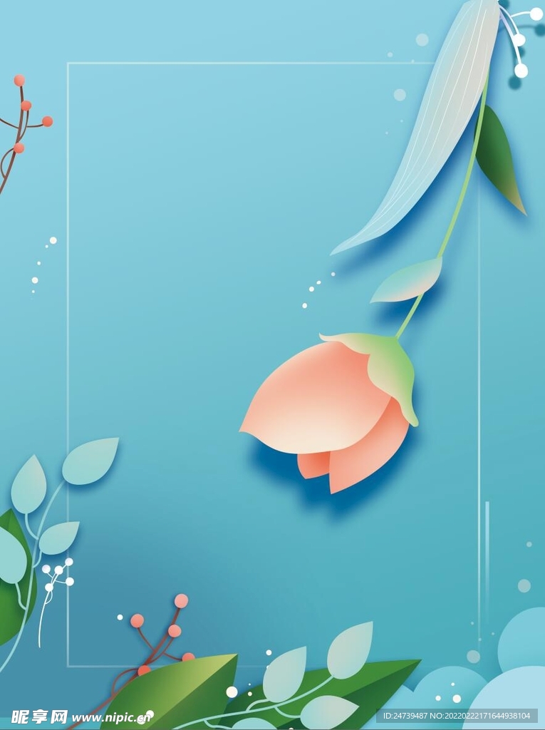 小清新春天春季新品上新促销海报
