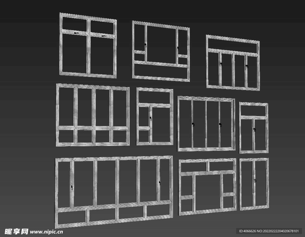 窗户组合3d模型