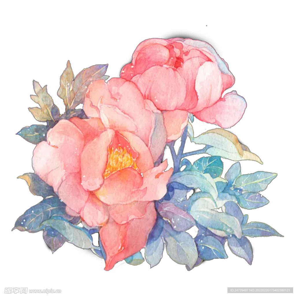 花束 花环 数码印花