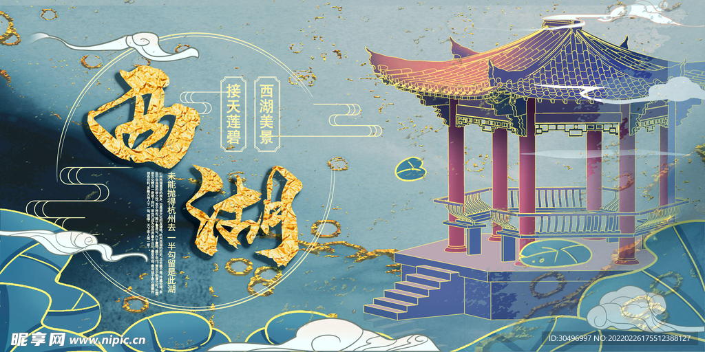 中国风国潮城市地标建筑海报