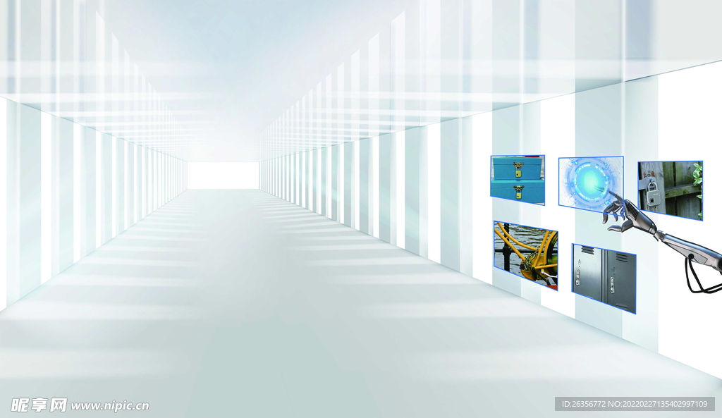 简约大气科技背景墙