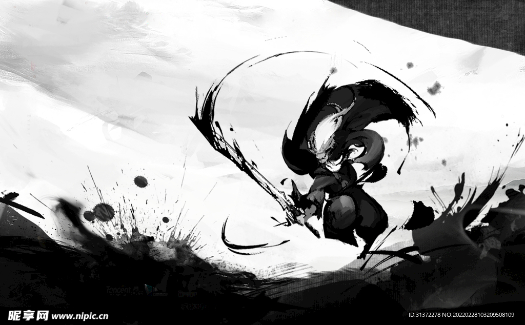 手绘古风插画背景图片