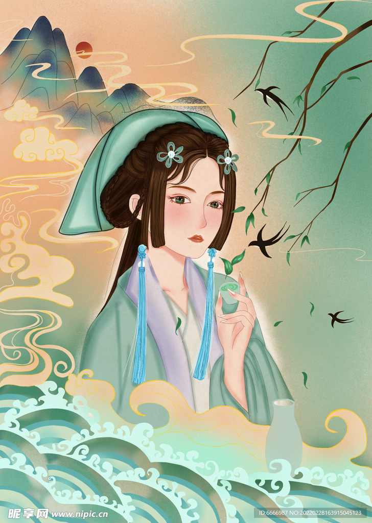 茶叶插画