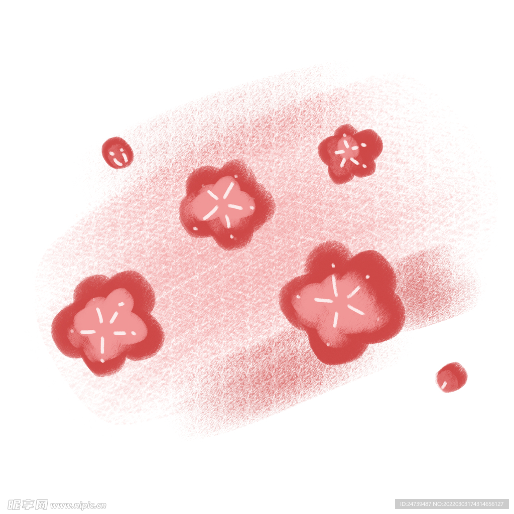 手绘桃花 