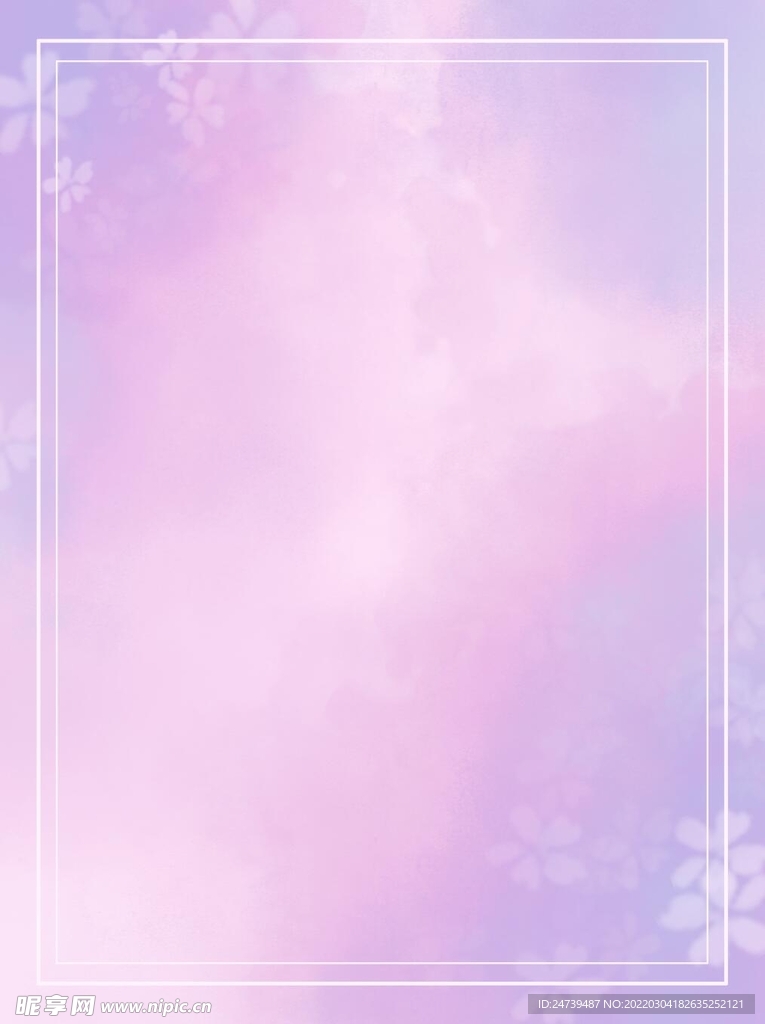 紫色小清新碎花水彩晕染背景