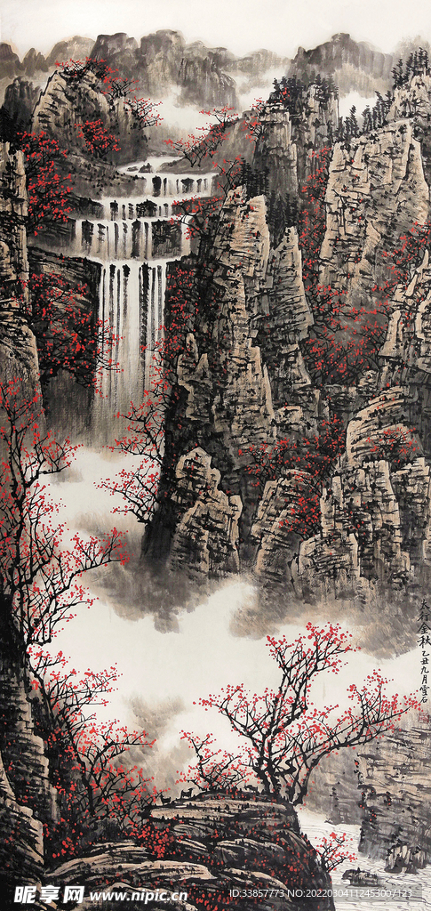 白雪石国画太行金秋