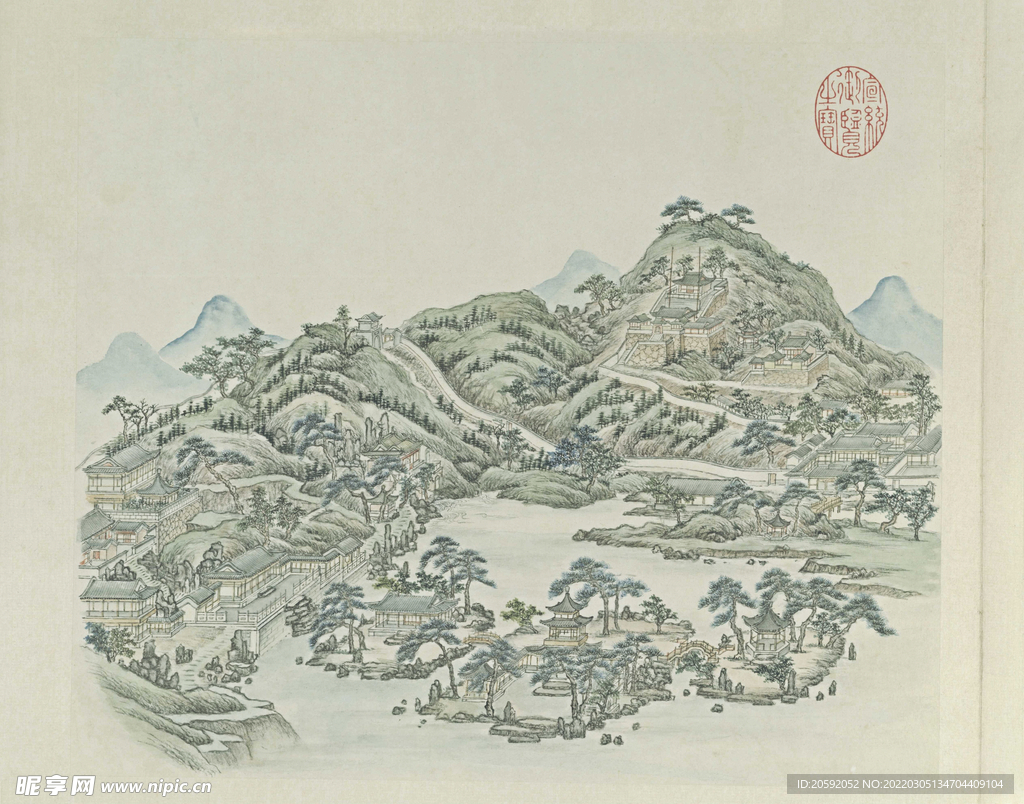 山水画  