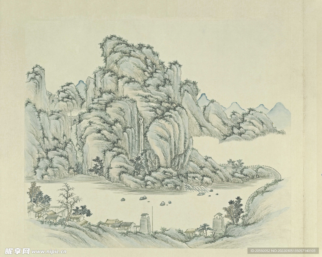 山水画  