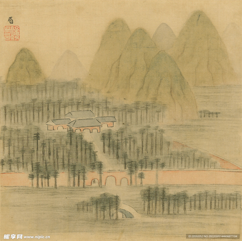 山水画  