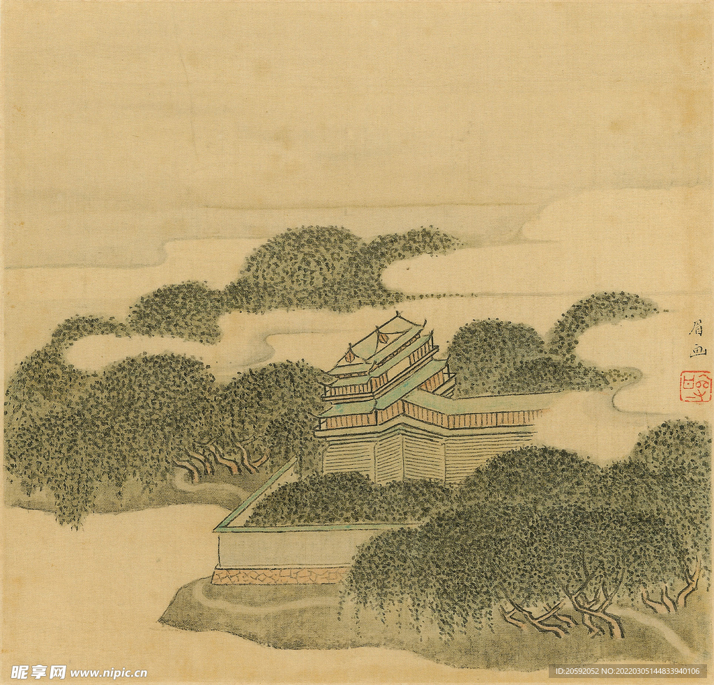 山水画  