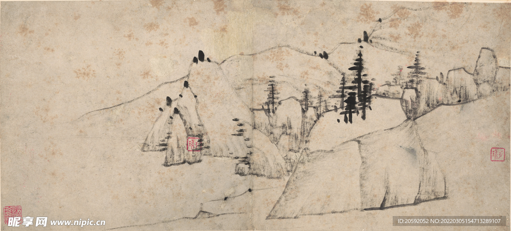  水墨画  