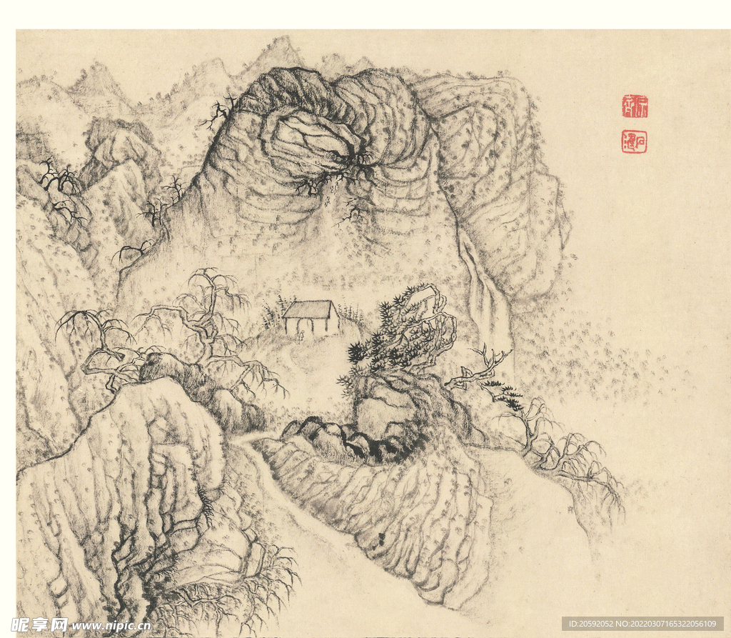 山水画  