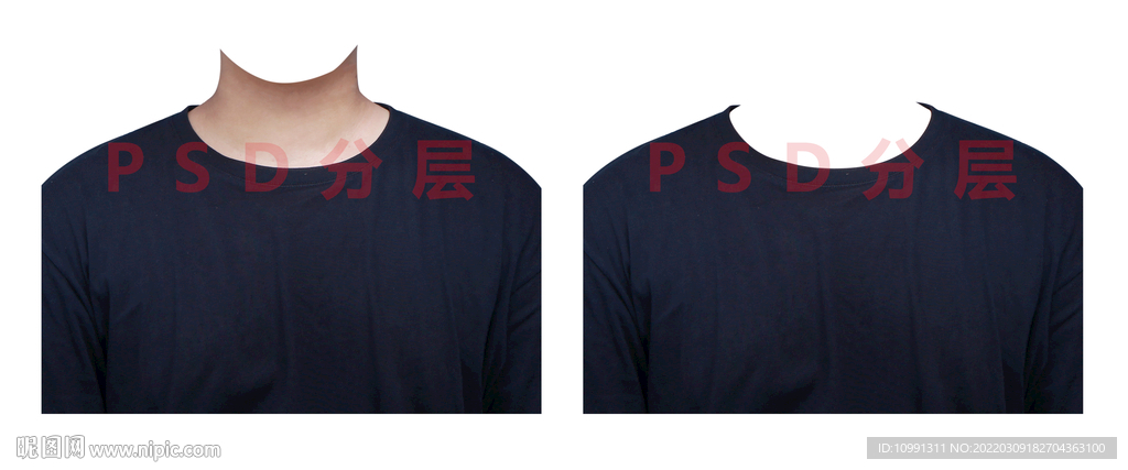 男款黑色圆领衣服素材