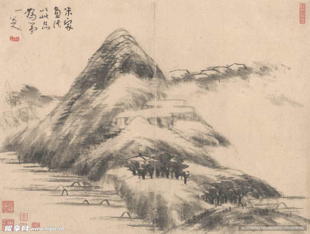 水墨画  