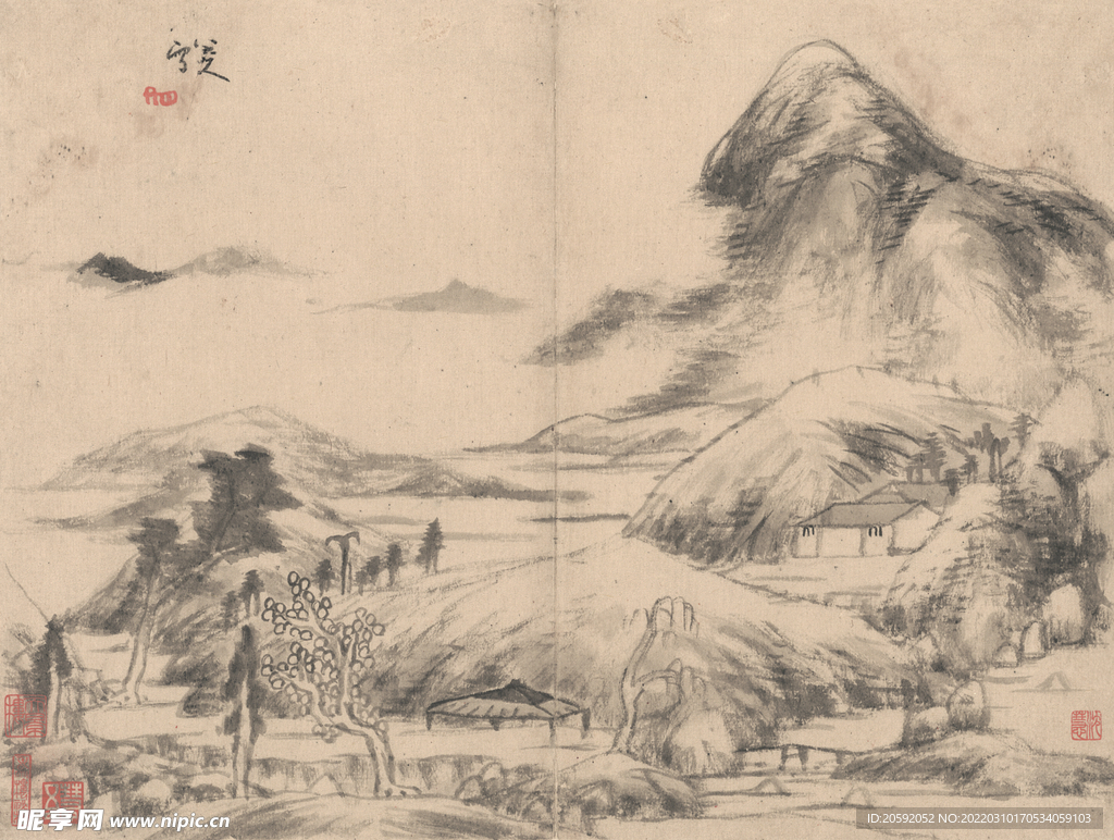 山水画  