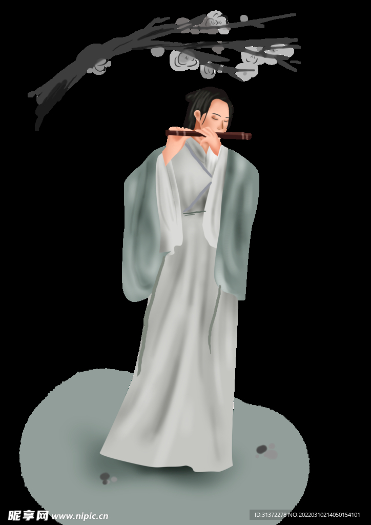  手绘文人墨客图片