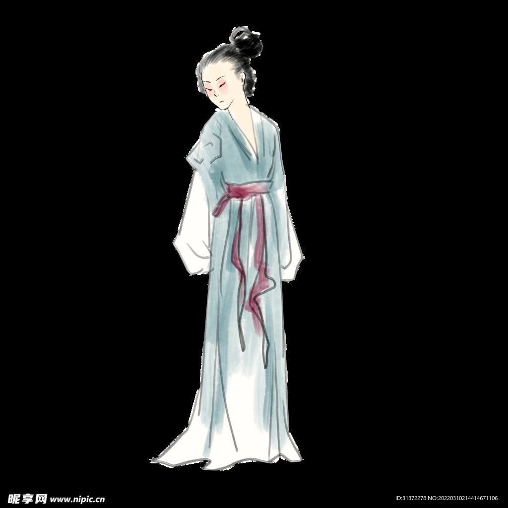  手绘文人墨客图片