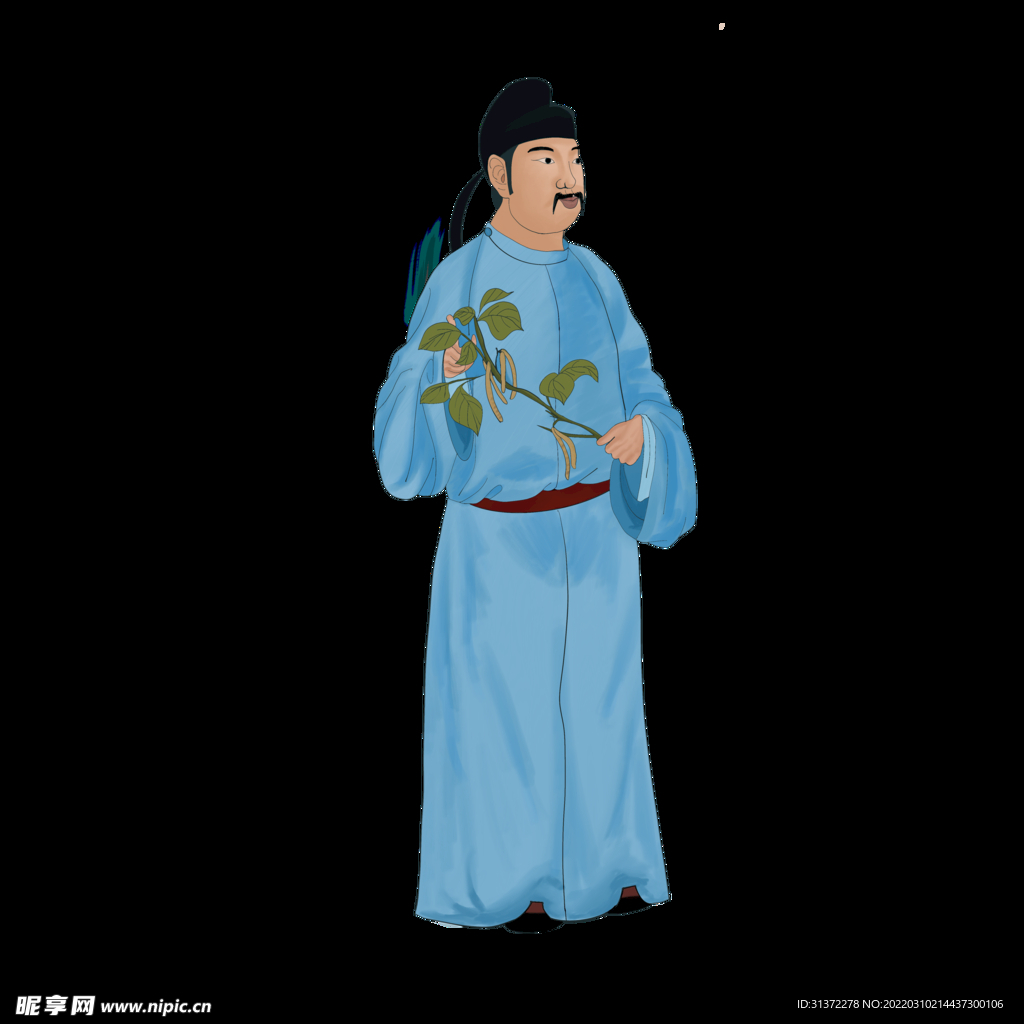 手绘文人墨客图片