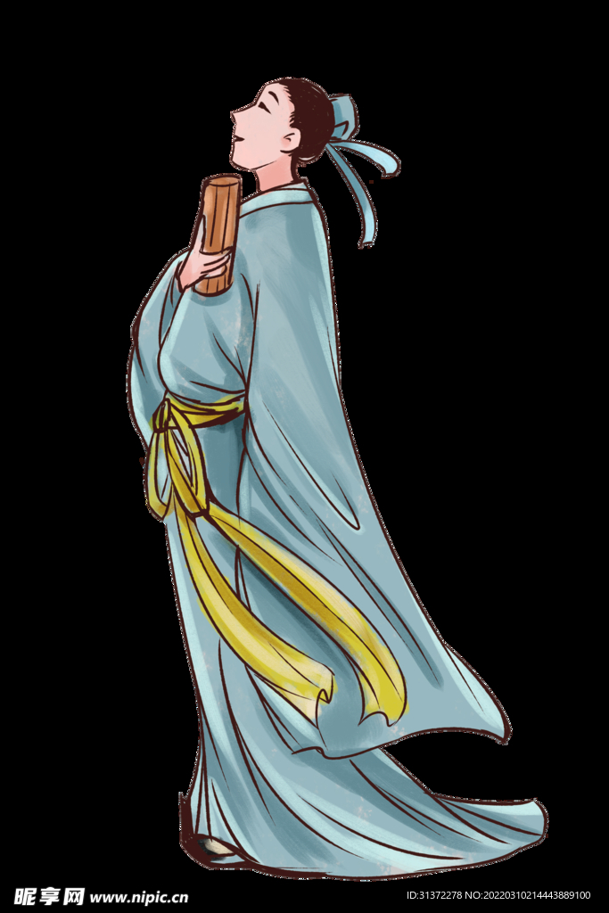 手绘文人墨客图片