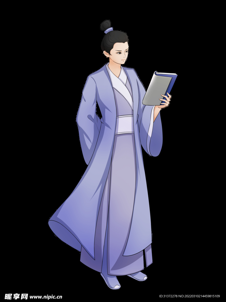 手绘文人墨客图片