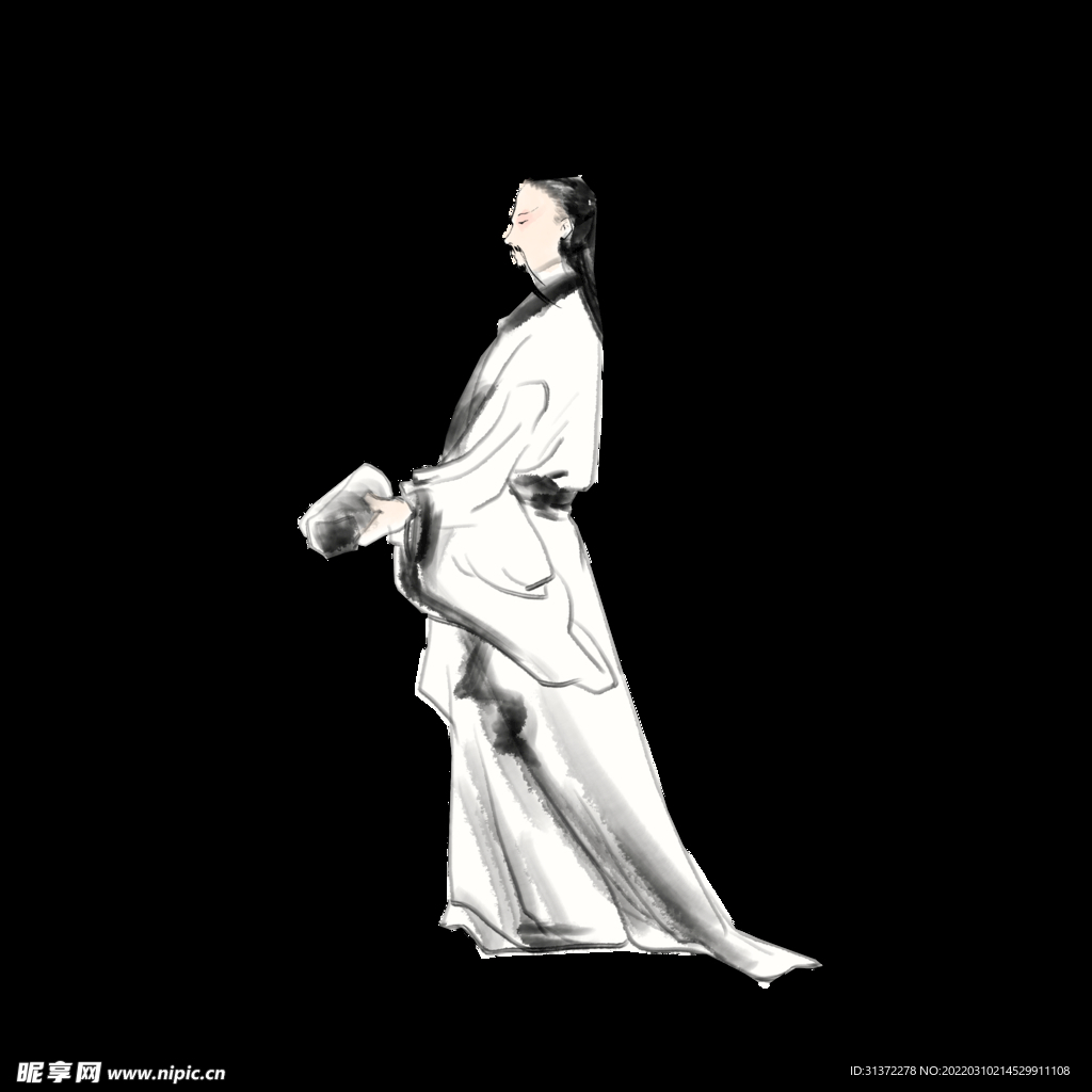 手绘文人墨客图片