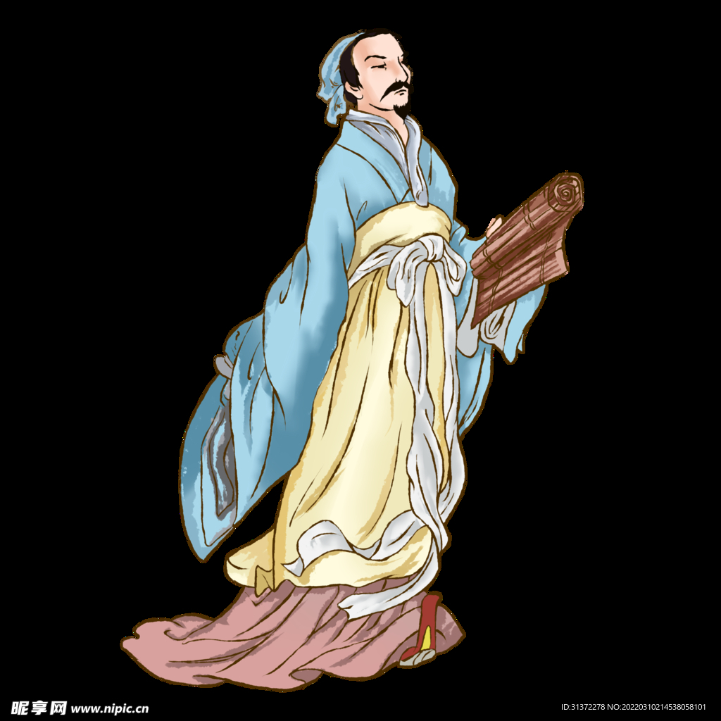 手绘文人墨客图片