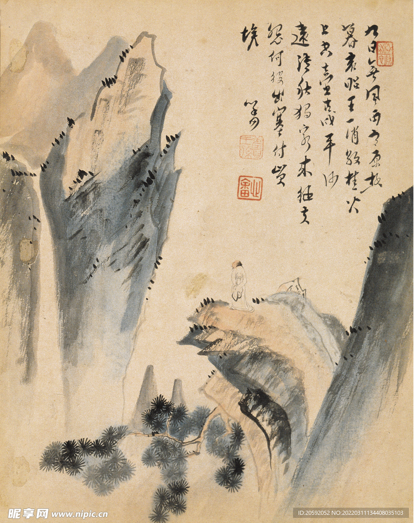 水墨画  