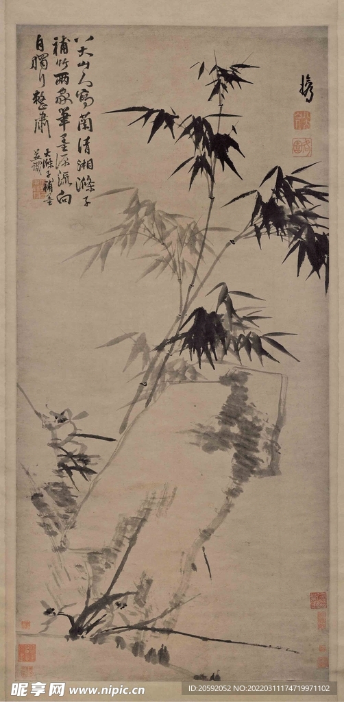 水墨竹子 