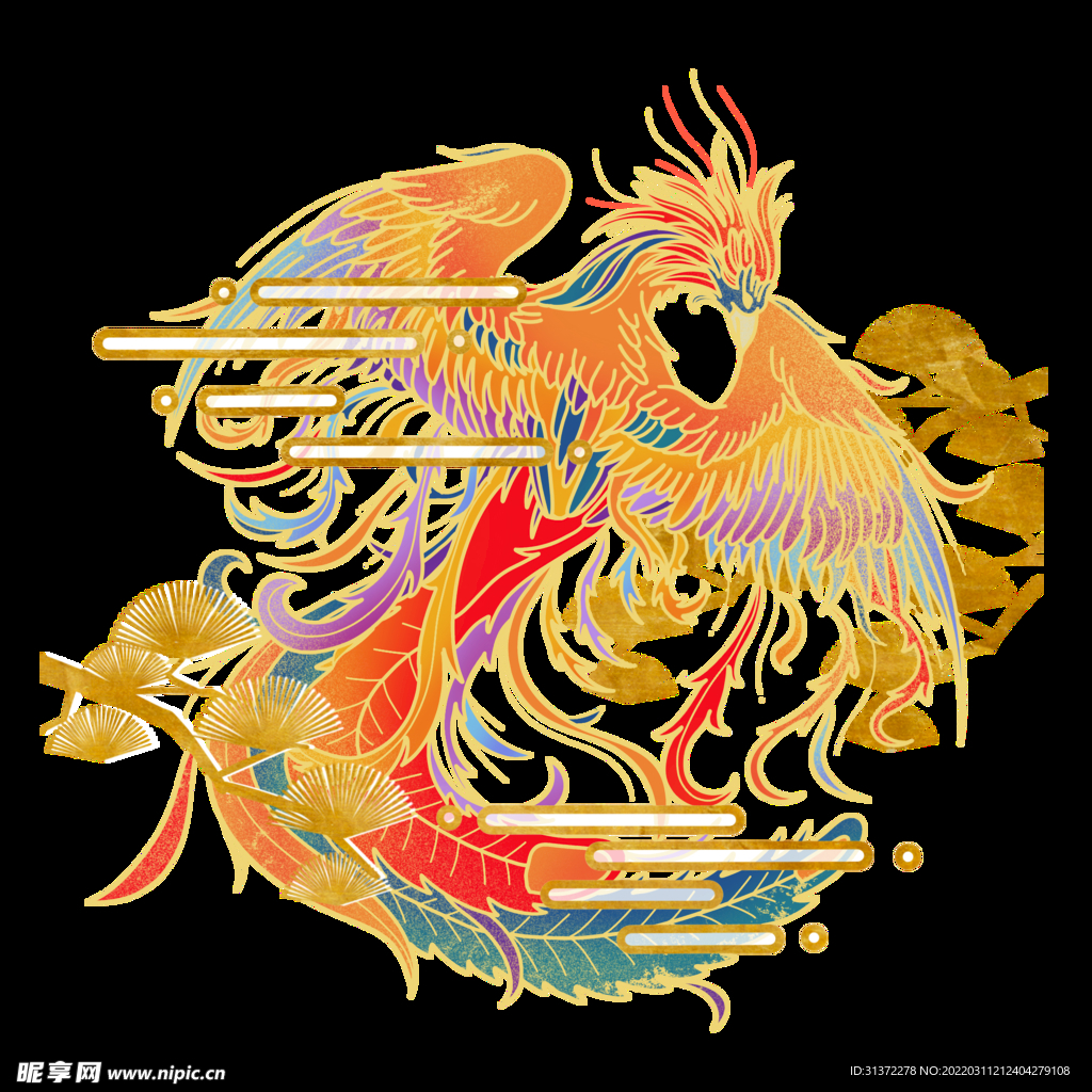 国潮凤凰海报设计图片