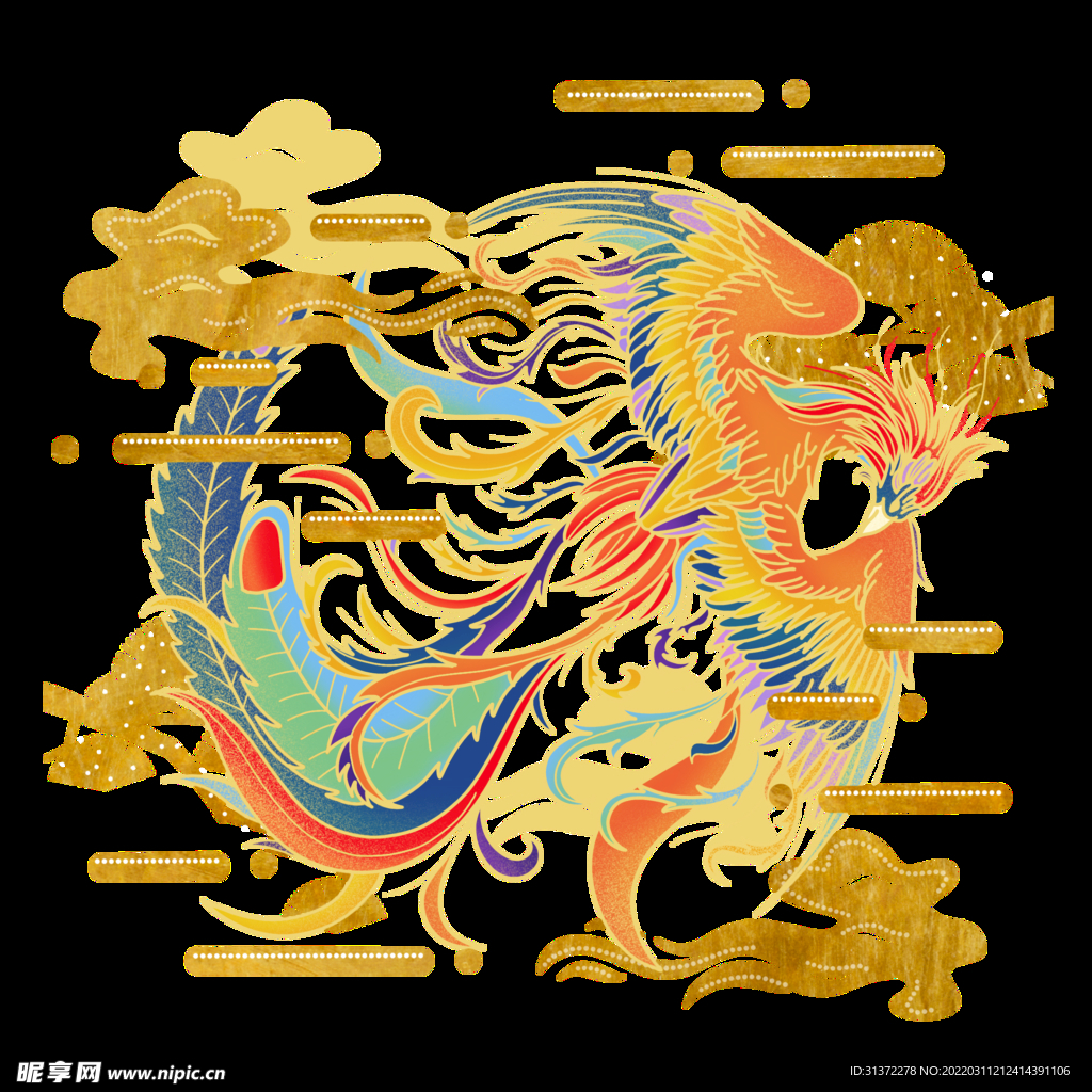  国潮凤凰海报设计图片