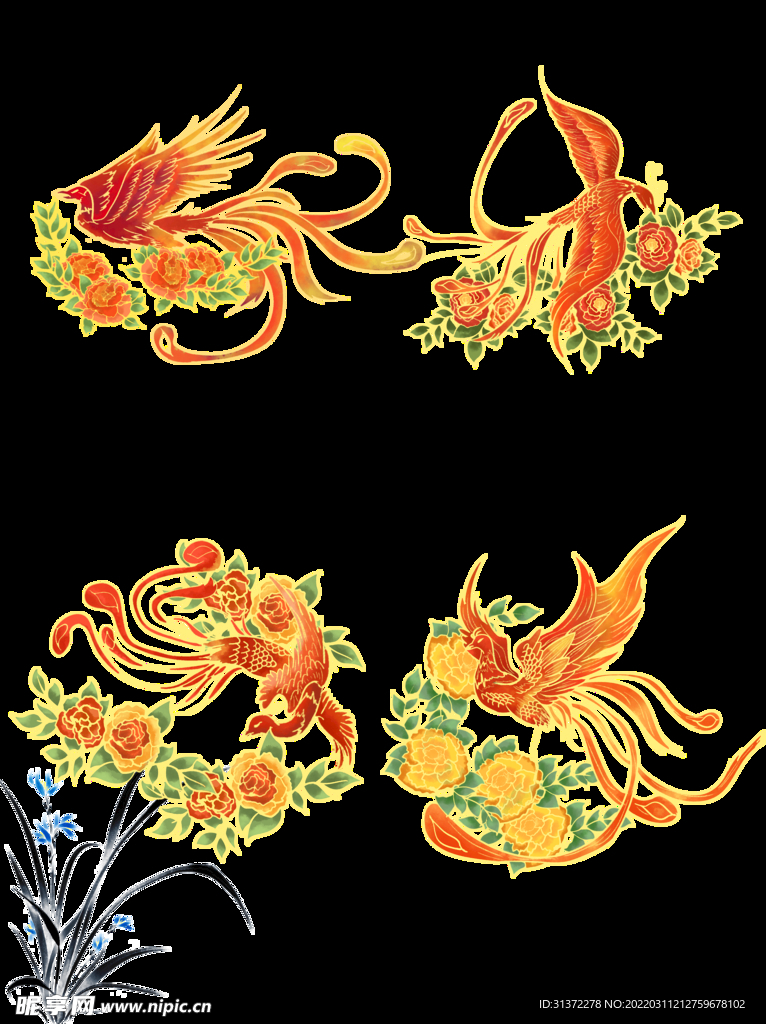 国潮凤凰海报设计图片