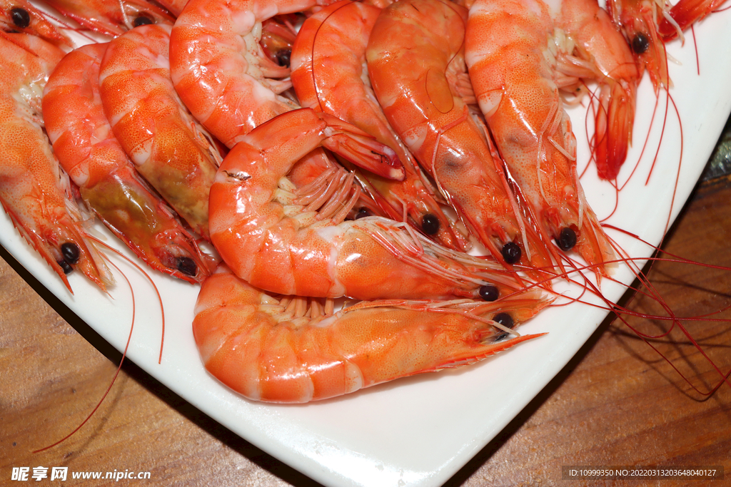 白灼虾特写