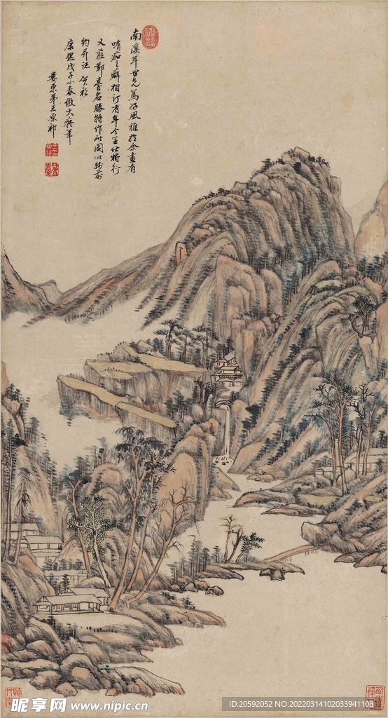 山水画  
