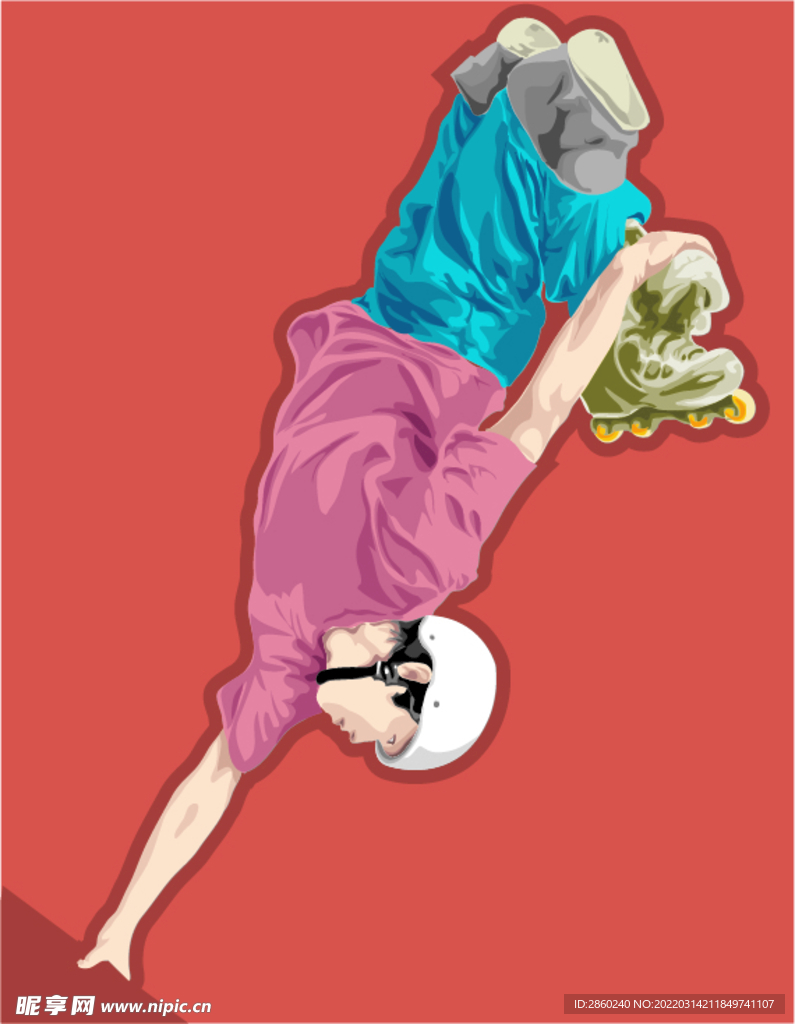 轮滑男孩
