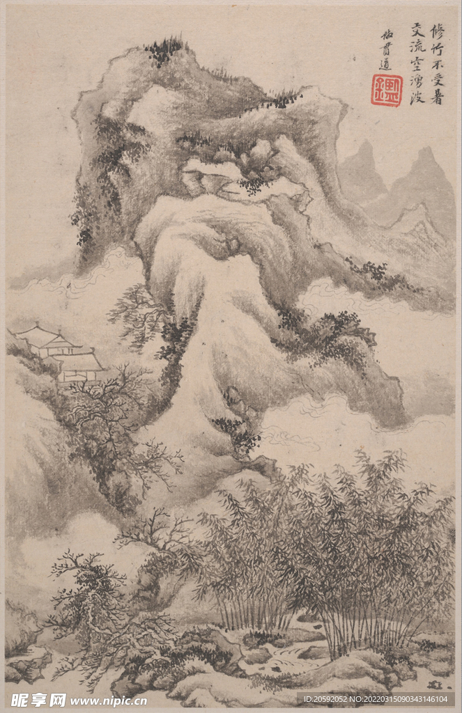 水墨画  
