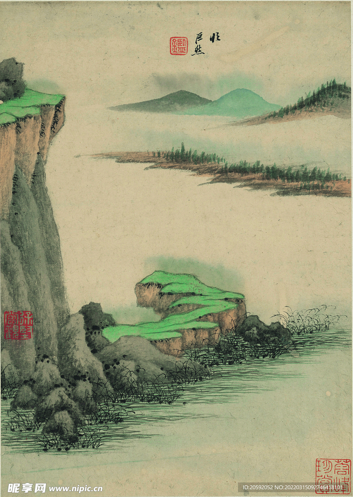水墨画  