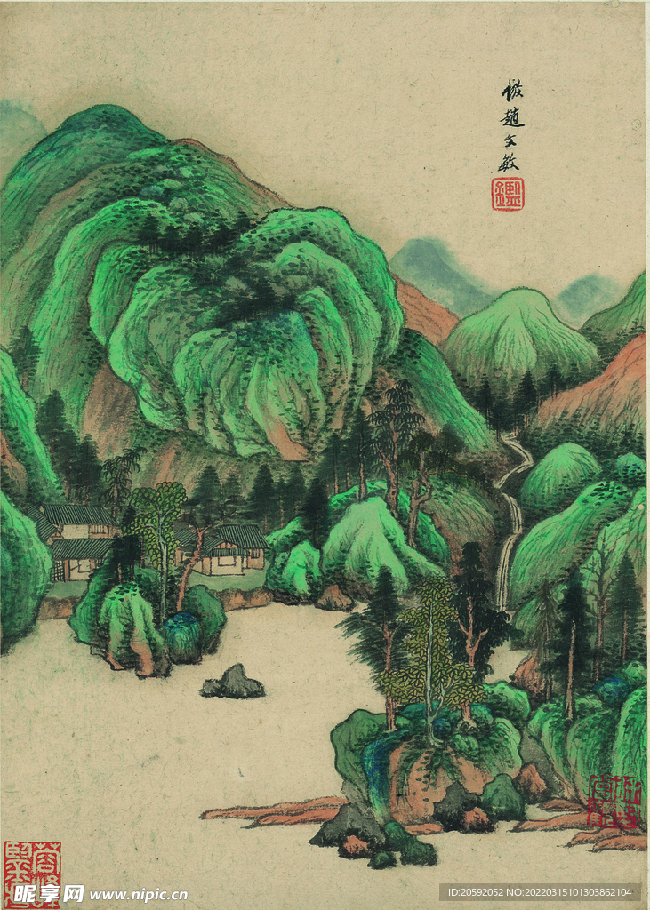 水墨画  