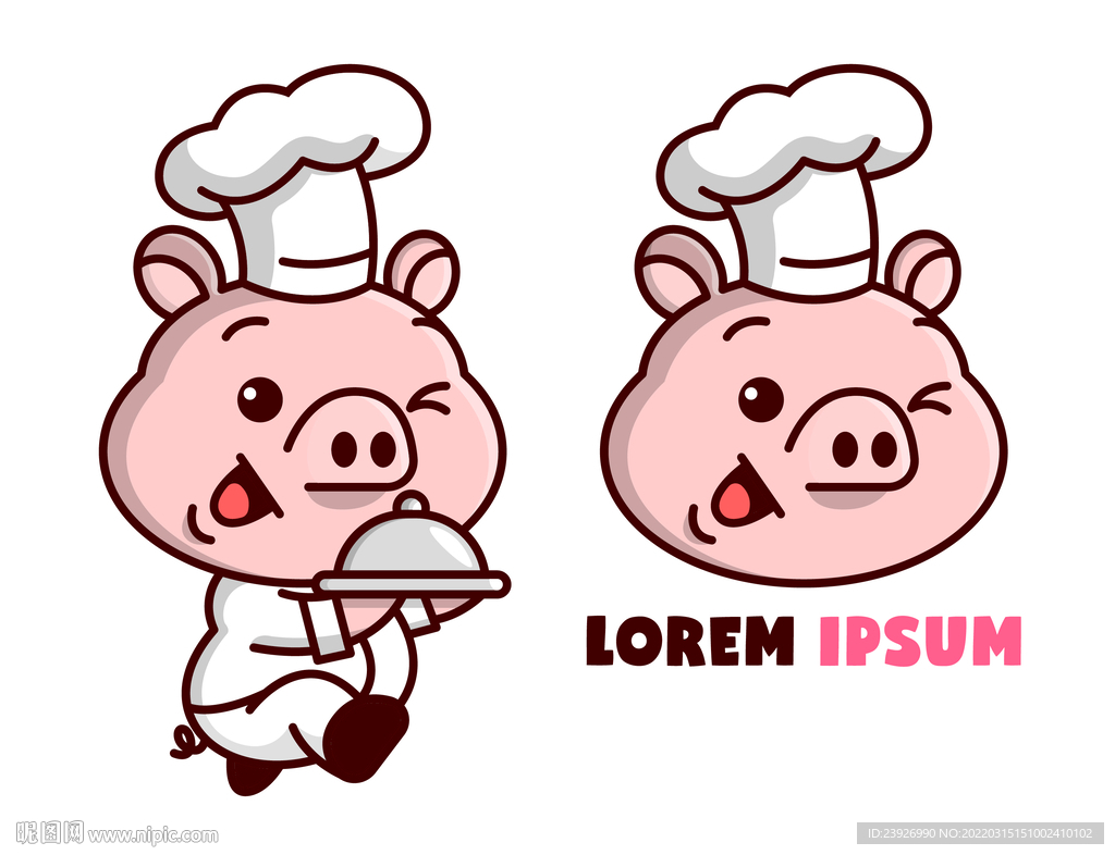 猪厨师卡通