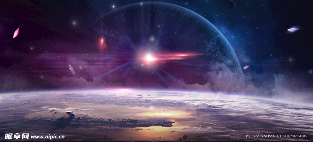 创意星空合成海报图片 