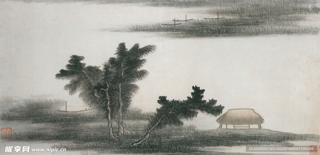  水墨画 