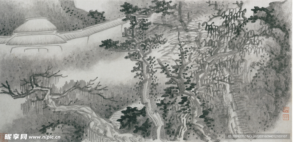  水墨画 