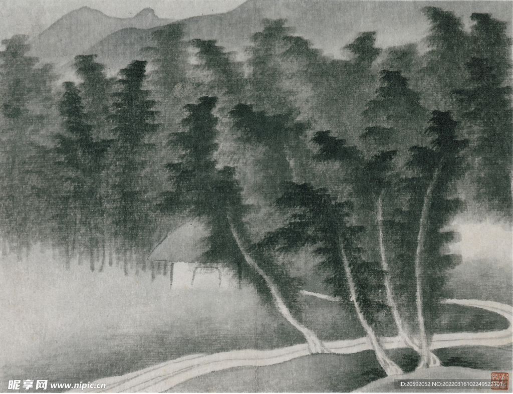 水墨画  