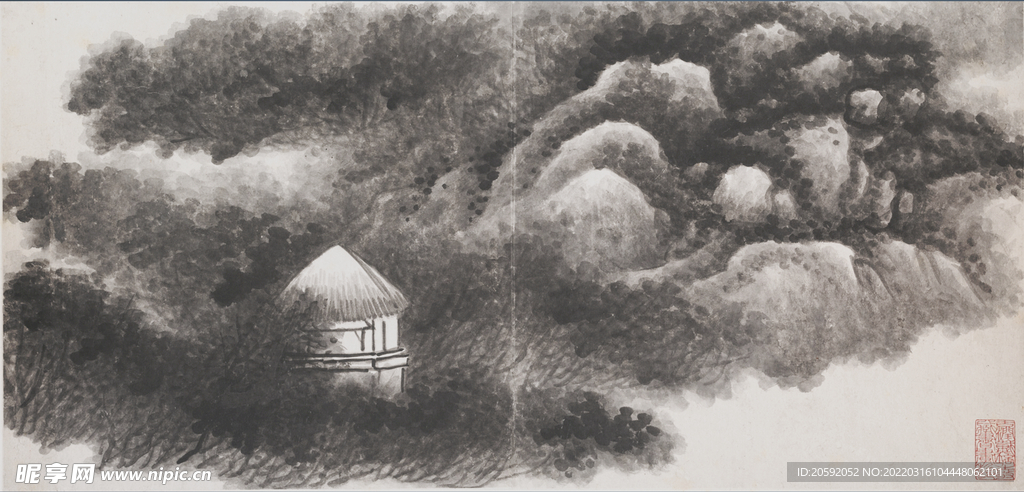 水墨画  