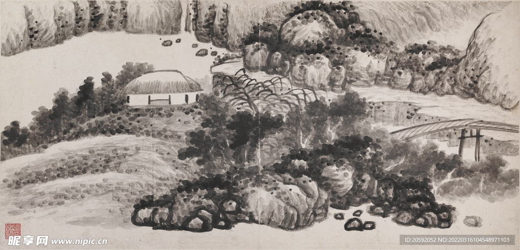水墨画  