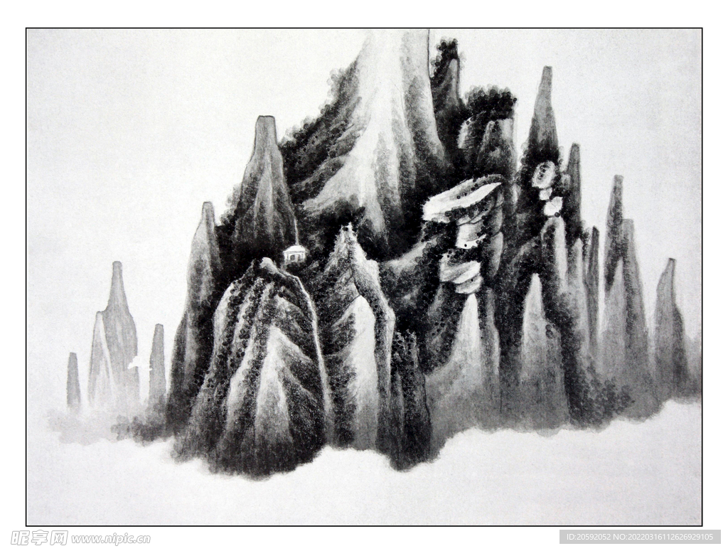 水墨画 