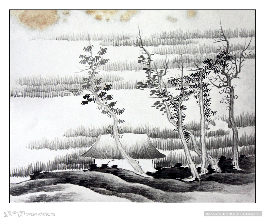 水墨画    
