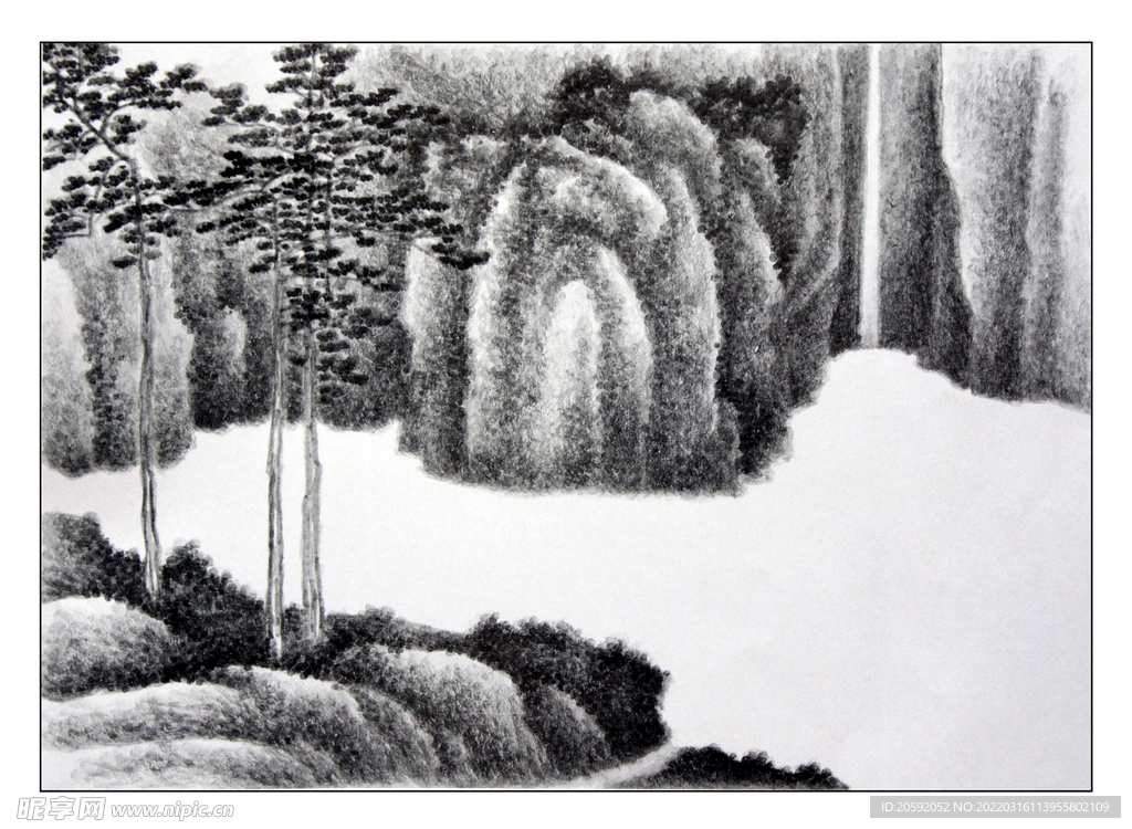 水墨画  