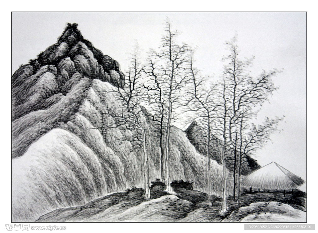 水墨画  